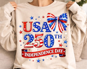 PNG per il 250° anniversario degli Stati Uniti, cinquecentesimo anniversario, Giorno dell'Indipendenza americana 1776-2026, fiocco a stelle e strisce patriottiche, PNG per sublimazione del 4 luglio