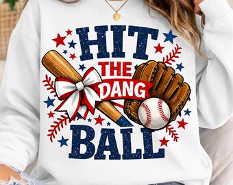 Colpisci la palla PNG, Baseball PNG, Design fiocco softball patriottico, Fuoricampo PNG, Battitore swing PNG, Sport PNG, Giorno di gioco, Download digitale