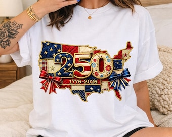 250° anniversario PNG, 1776 PNG, USA 250 PNG, Mappa patchwork degli Stati Uniti, PNG patriottico con fiocco civettuolo, Sublimazione bandiera trapuntata, Download immediato