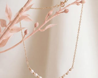 Collier en perles d'eau douce,Collier de mariée,Collier de mariage,des cadeaux de demoiselle d'honneur,bijoux de maman, cadeaux de maman