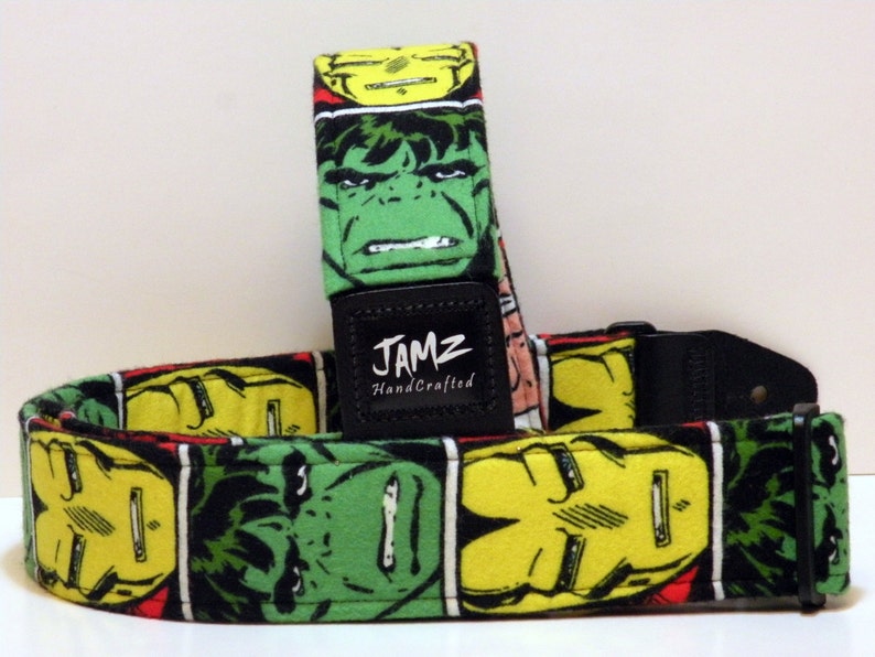 Super Hero Comic Strip Handmade Guitar Strap This is NOT a licensed product image 3