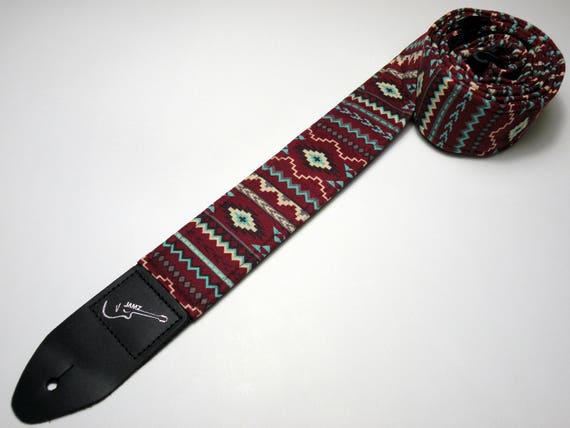 Southwest Padded Leather Guitar Strap