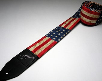 Stars & Stripes American Flag Guitar Strap - America - Patriotic - Made in the USA