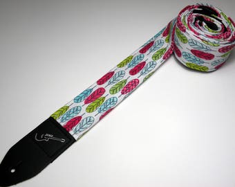 Feather Guitar Strap - Guitar Accessories - Double Padded - Comfortable - Strong - Unique