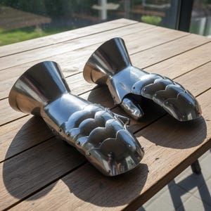 16G stålhandskar | Funktionell medeltida rustning för lajv, rekonstruktör och SCA