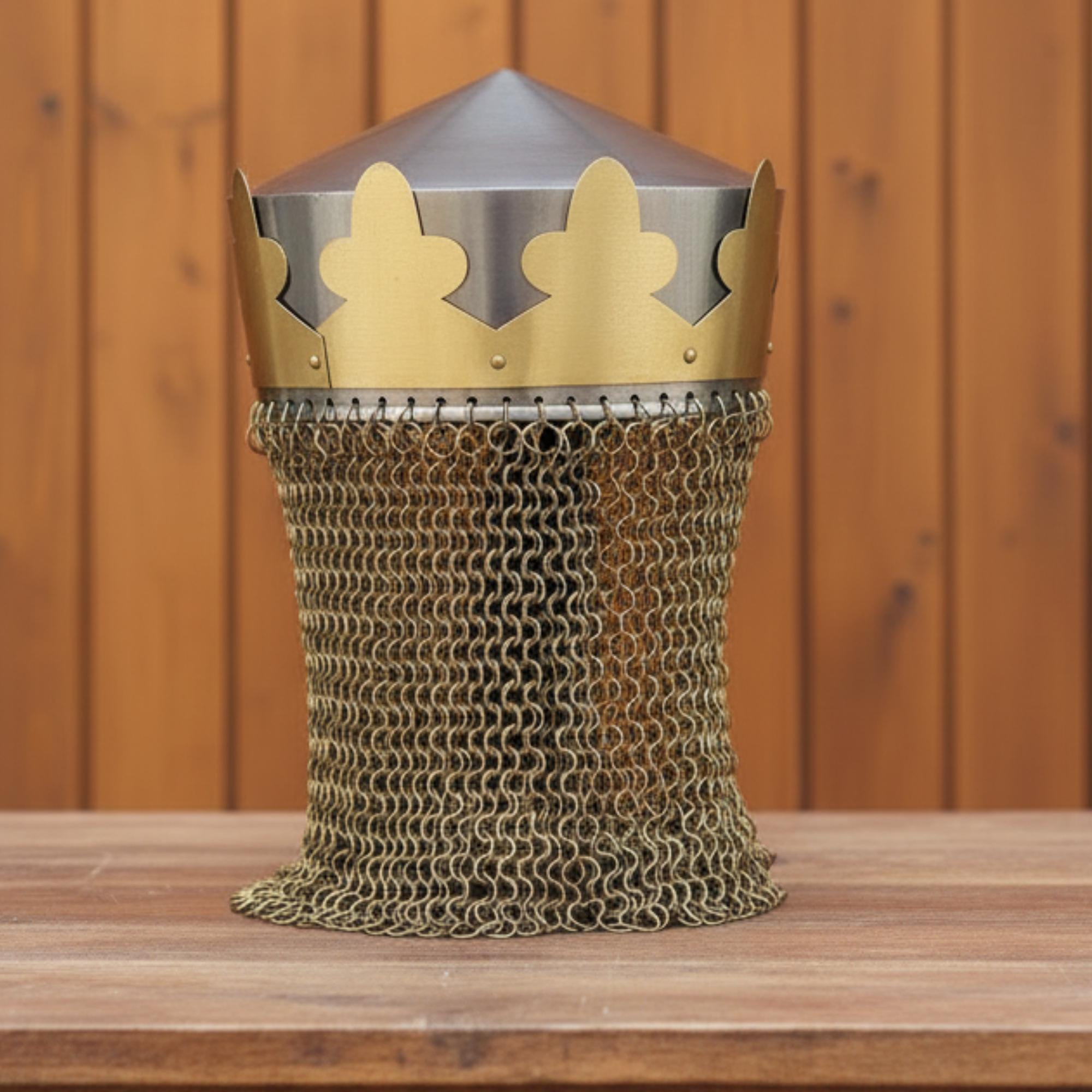 King Arthur Monty Python Helmet With Brass Butted Chainmail - Etsy