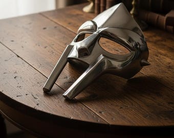 Réplica de metal de la máscara de M F Doom para cosplay