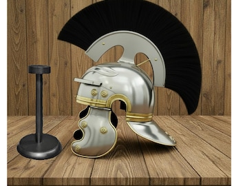 Roman Centurion Helmet : Helmet with Free Wooden Stand