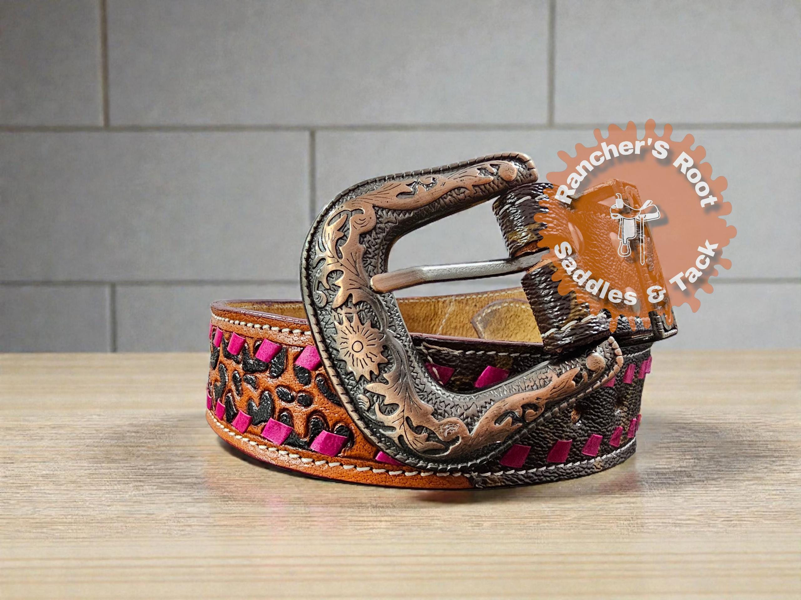 Vegan Leather Animal Print Western Concho Statement Belt Leather Leopard Belt - Etsy main image 2