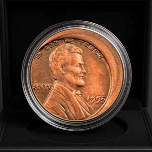 Pamiątkowa moneta Lincoln Penny z 1955 r. z podwójnym błędem stempla | Moneta kolekcjonerska