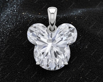 Mouse Lab Grown Diamond Pendant • IGI Certified 14K Gold • Personalised Custom Jewelry