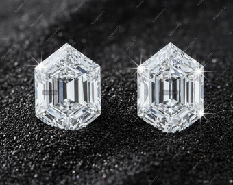 Diamante hexagonal cultivado en laboratorio • Diamantes auténticos de laboratorio con certificación IGI para joyería