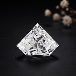 Pentagon Step Cut Lab Grown Diamond, Geometric Loose Diamond, Custom Fancy Cut Stone for Pendant Ring, IGI Certificate Available