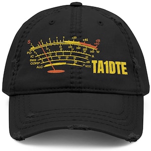 Gorra de radioaficionado, gorra bordada con indicador de llamada S para operador de radioaficionado, regalo personalizado para hombres, estilo vintage desgastado.