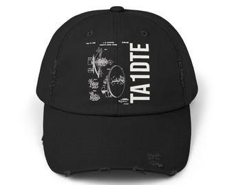 Custom Ham Radio Cap – Distressed Vintage Style, Personalized Call Sign Antenna Design