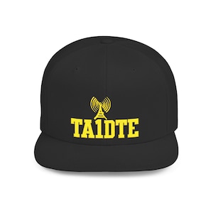 Custom Callsign Embroidered Ham Radio Hat, Gold Antenna Snapback Cap