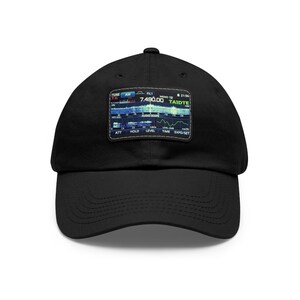 Custom Callsign Ham Radio Hat, Amateur Transceiver Leather Patch Cap