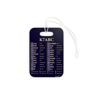 Étiquette de référence rapide : code Morse et alphabet phonétique OTAN | Guide de l’opérateur radioamateur | Cadeau pour radioamateur
