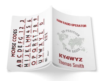 Personalized Ham Radio Log Book | Custom Call Sign, Morse Code, HF Frequencies