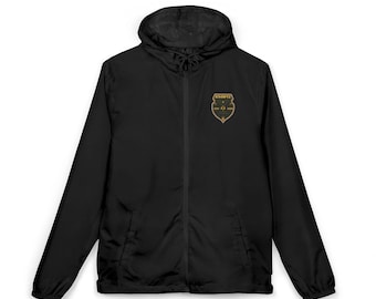 Custom Ham Radio Windbreaker Jacket – Ultra‑Light Full‑Zip, Mesh Hood, Personalized Callsign, Unisex