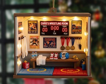 Personalized Wrestling Christmas Ornament - Gift For Wrestler, Wrestling Players KeepsakeAcrylic Ornament, Holiday Tree Decoration