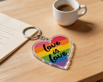 Llavero Arcoíris Orgullo Corazón Regalo Llavero Foto Adorno Imán