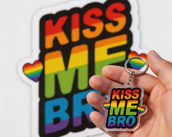 Llavero del Orgullo LGBTQ Arcoíris Retro Regalo Llavero Foto Adorno Imán