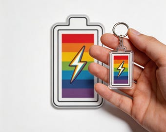 Llavero fotográfico arcoíris, regalo de cumpleaños retro del orgullo, llavero fotográfico, adorno magnético