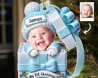 Baby Inside Gift Box - Personalized Custom Acrylic Ornament