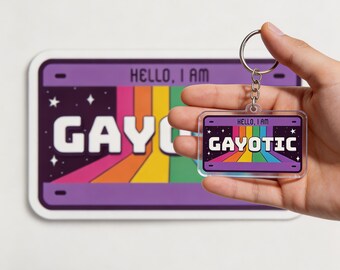 Llavero gay LGBTQ Orgullo Retro Arcoíris Regalo Llavero Foto Adorno Imán