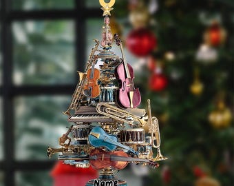 Personalized Violin Christmas Ornament - Gift For Music Lover Acrylic Ornament, Holiday Tree Decoration, Keepsake Gift