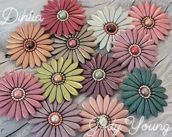 PDF -Dahlie Herbst Blumen Anleitungen für Bead Embroidery