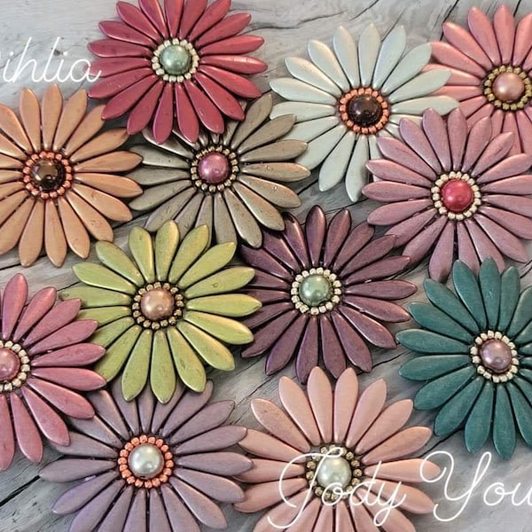 PDF -Dahlia Feeling Fall Flowers Instructions for Bead Embroidery