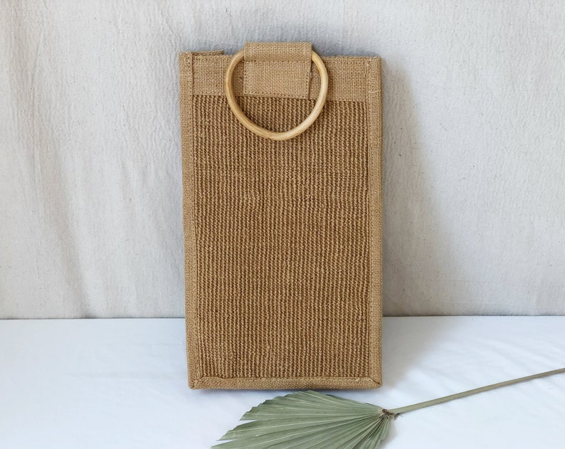jute bag with bamboo handle