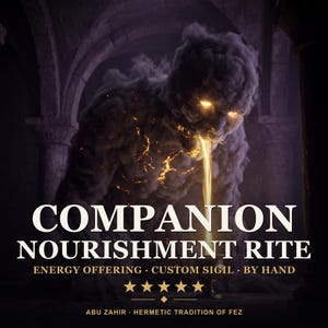 Rito di nutrimento del compagno / Rafforza il tuo spirito compagno, offerta energetica + sigillo personalizzato / Abu Zahir