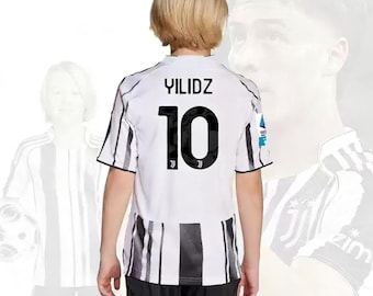 Kit da calcio per bambini Juventus Yildiz #10 / Set da calcio personalizzato per ragazzi / Regalo per i tifosi bianconeri