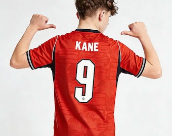 2026 England Away World Cup Kane #9 Kids Soccer Jersey | Custom Youth Football Shirt | Gift for Three Lions Fans