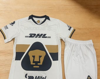 25/26 Pumas U.N.A.M. Home Soccer Kit - Family Matching Set | Custom Name/Number (Kids 4-12Y/Adults S-2XL) Christmas Gift