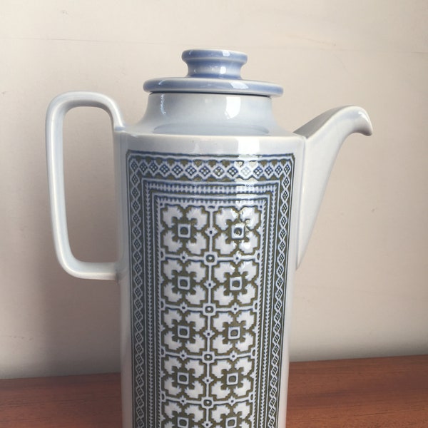 Hornsea Pottery Tapestry Tall Cylindrical Coffee Pot by Sara Vardy (1979)