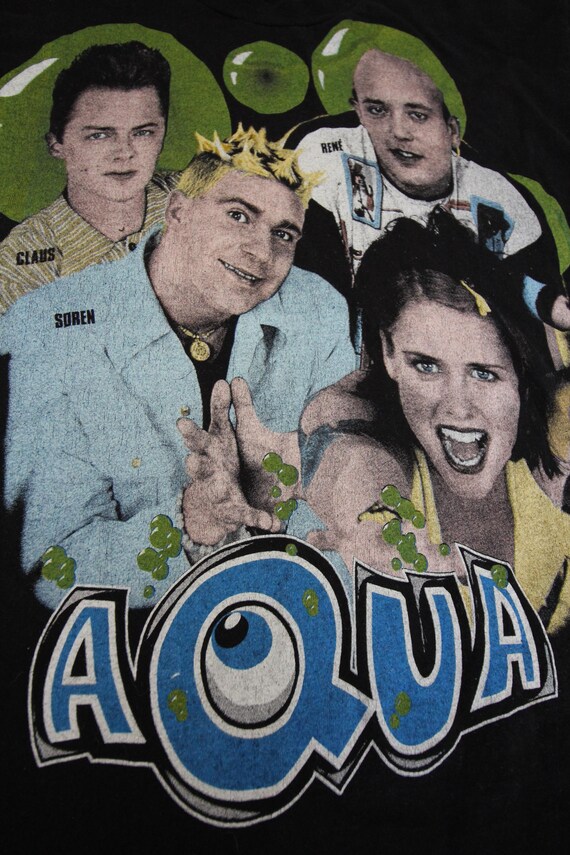 Vintage 1990s Aqua Band T-shirt – Barbie Girl Era Graphic, Size M