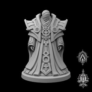 Forbidden Ritual Monk STL for 3D Printing, Dark Fantasy Monk Miniature, Gothic Tabletop RPG Digital Download