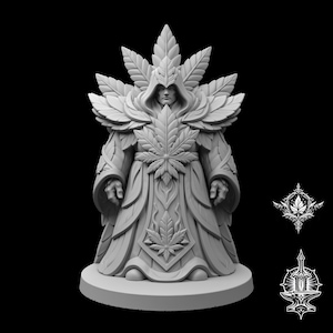 High Priest STL for 3D Printing, Cannabis Fantasy Cleric Miniature, DnD Priest Model, Resin & FDM Download