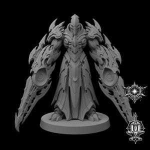 Alien Overlord STL File for 3D Printing, Sci Fi Boss Miniature, Tabletop RPG Titan, Resin & FDM Download
