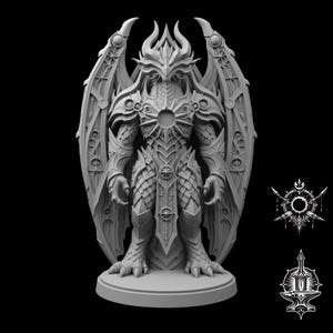 Cosmic Eclipse Dragon STL File, Dragon Boss Miniature for DnD, Fantasy Monster 3D Print, Resin and FDM Printable Model