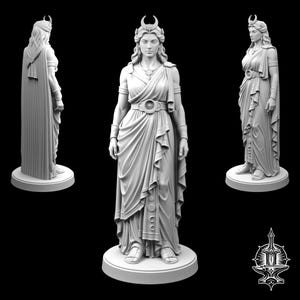 Hecate Goddess STL File | Dark Fantasy Witch Goddess Miniature for 3D Print | DnD Tabletop RPG | Resin & FDM Download