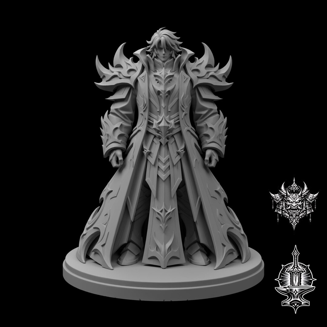 Infernal Razor Stl Infernal Academy Master STL File for 3D Printing, Dark Fantasy Mage ...