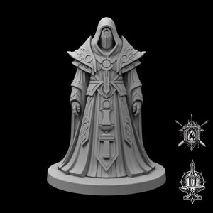 Sacrificial Priestess STL for 3D Printing, Dark Fantasy Ritual Miniature, Tabletop RPG Cult Character Download