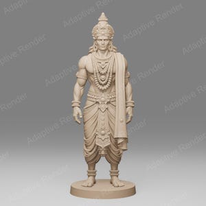 Vishnu Hindu God Miniature STL File, 3D Print for Resin & FDM (Digital Download)