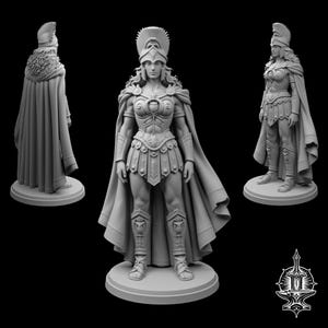 Athena Warrior Miniature STL | Greek Goddess 3D Print (Digital Download)
