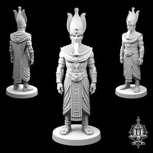 Osiris STL 3D Print Files, Egyptian God Fantasy Miniature, Tabletop RPG Deity, Resin & FDM Printable Digital Download